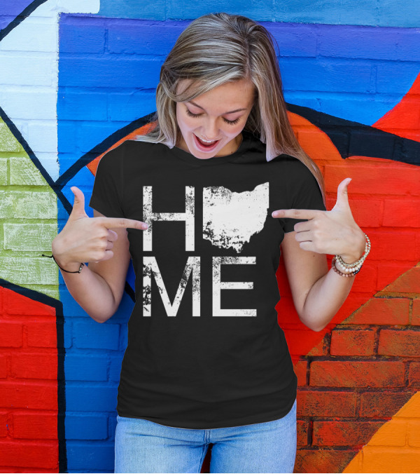 Vintage Ohio Map Home Buckeye Love T-Shirt