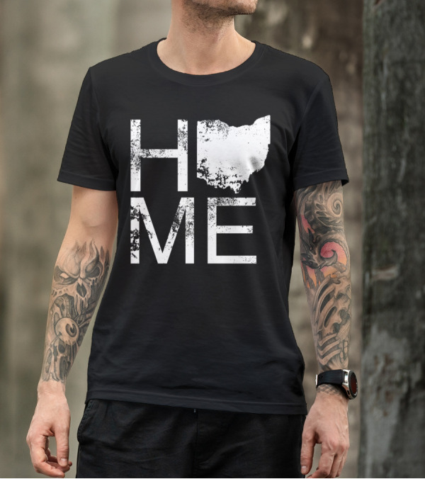 Vintage Ohio Map Home Buckeye Love T-Shirt