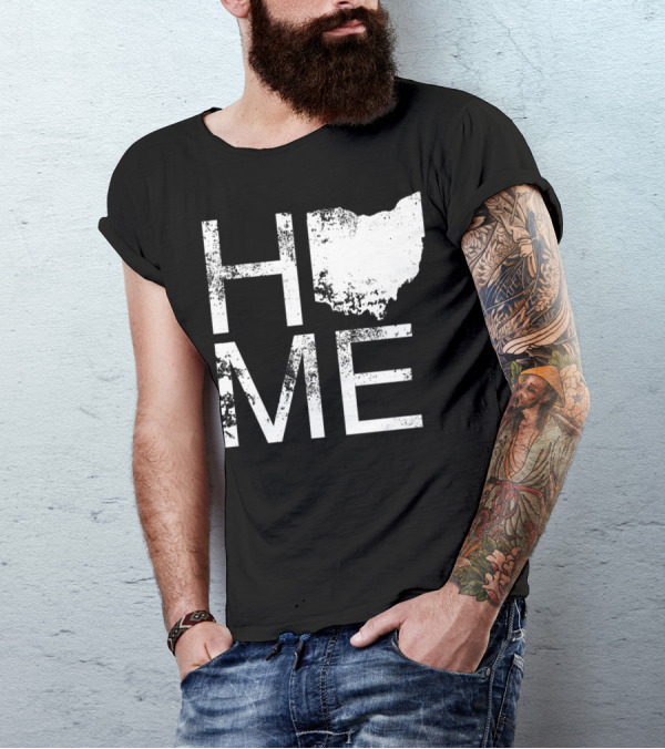 Vintage Ohio Map Home Buckeye Love T-Shirt