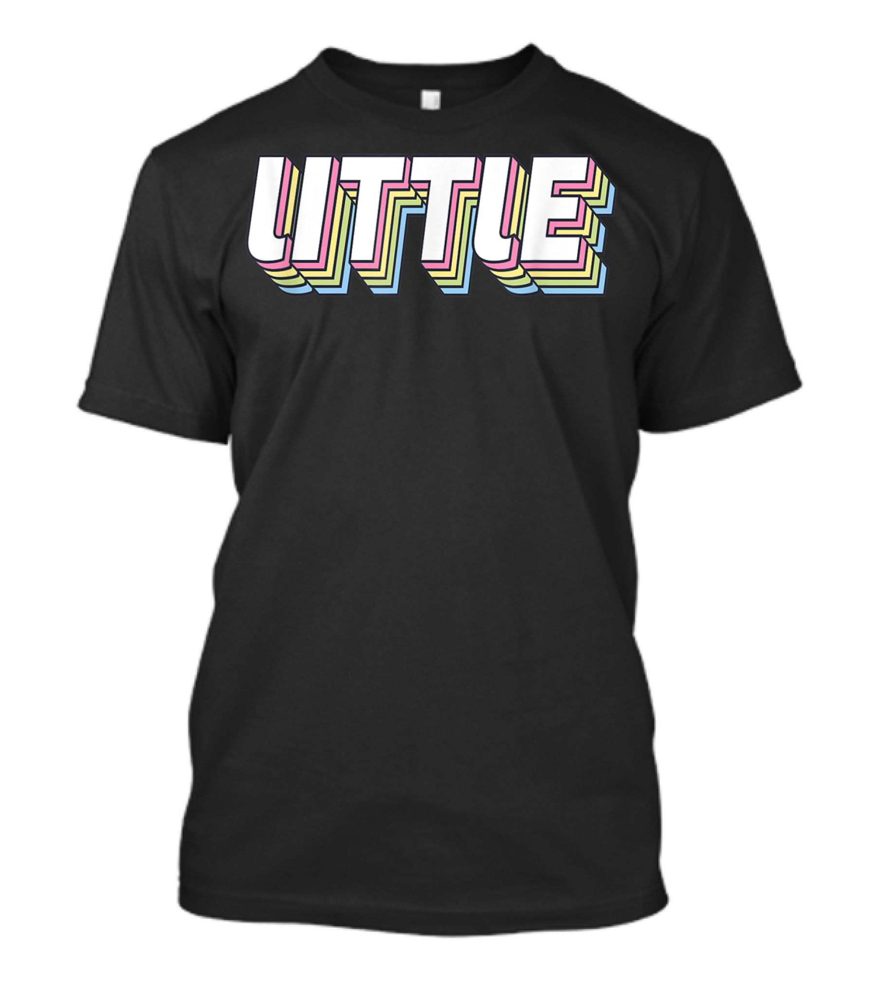 Retro Big Reveal Sorority Little Sister Big Block T-Shirt