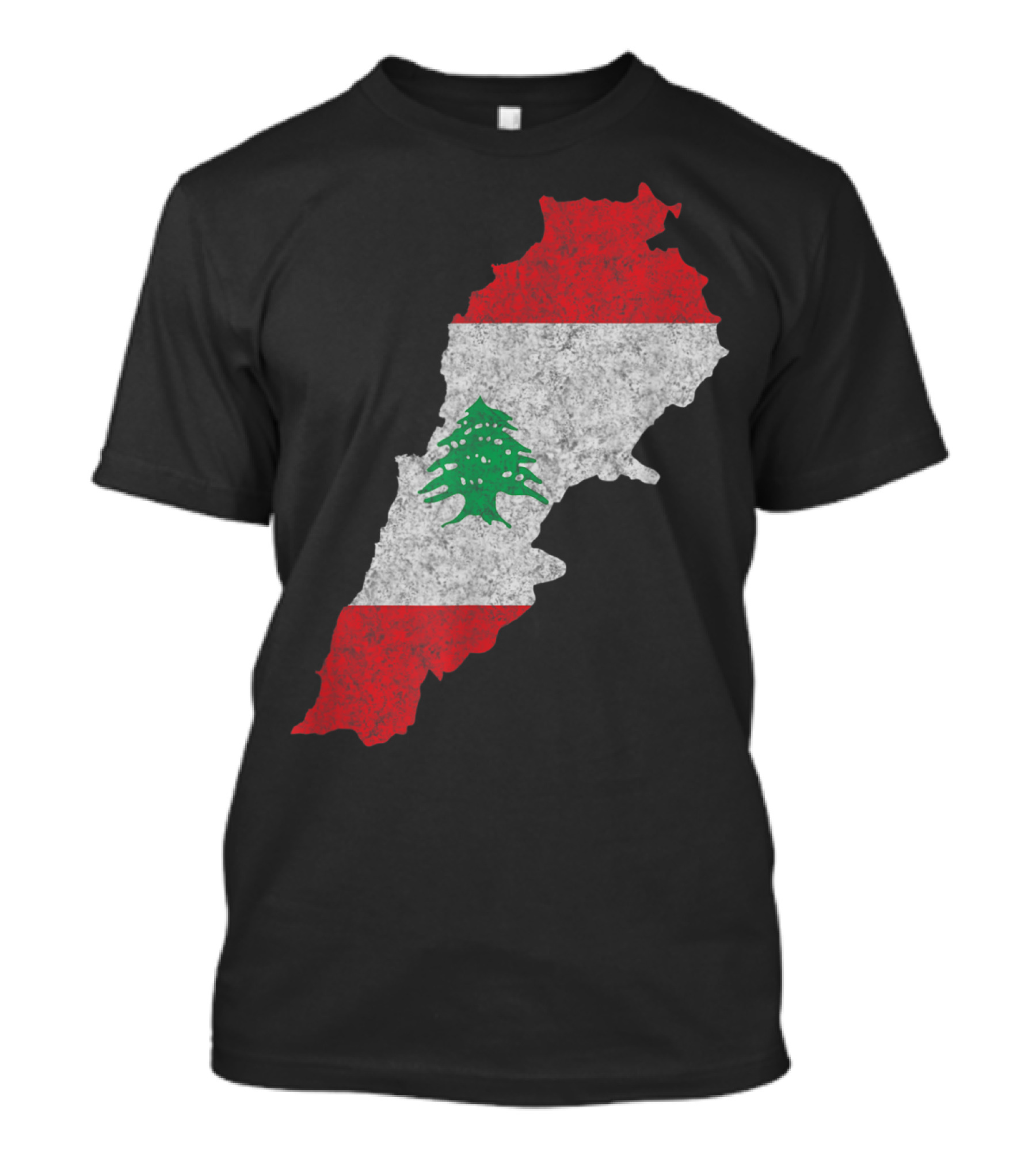 Retro Vintage Lebanon Flag Lebanese Beirut Map T-Shirt