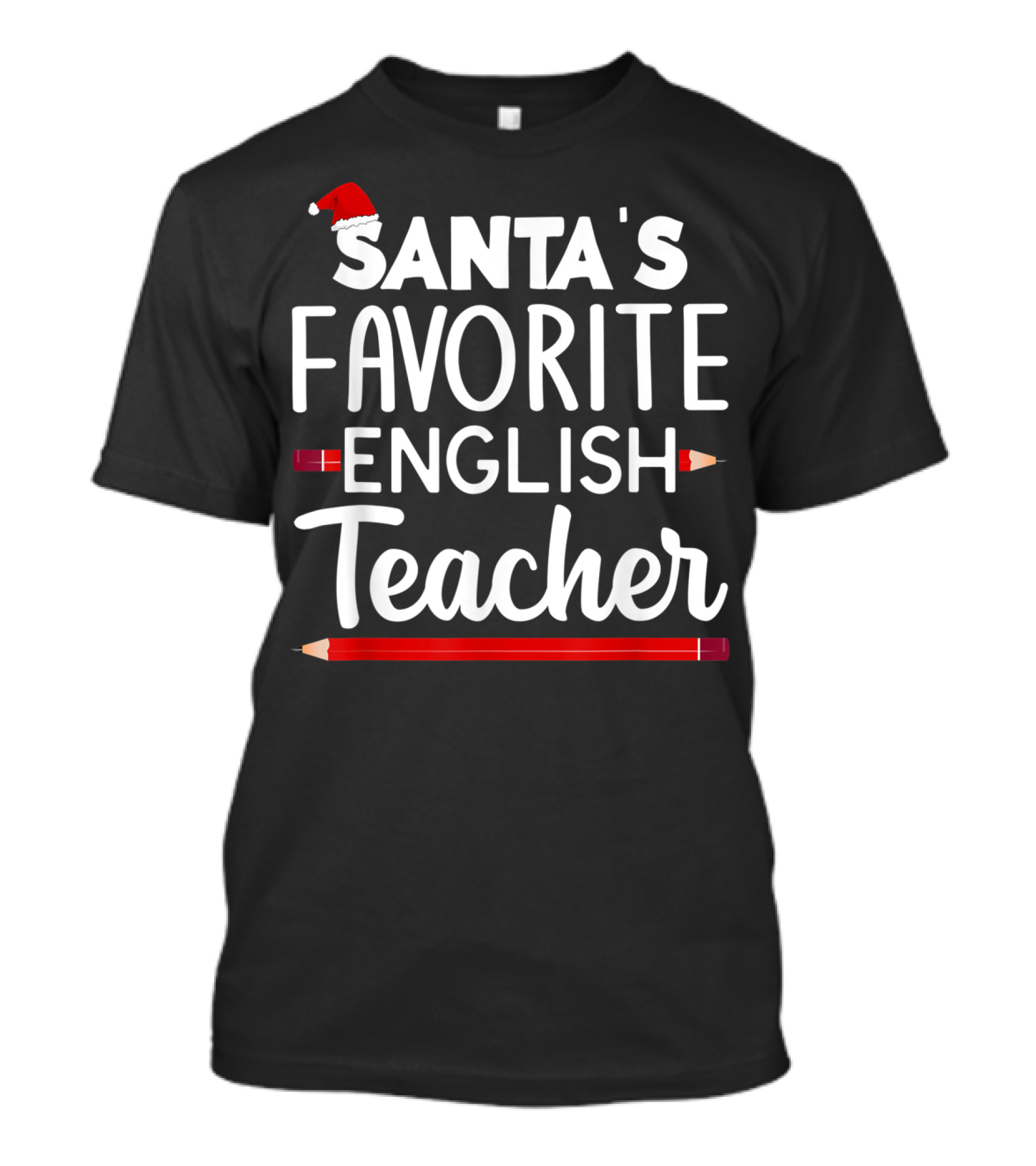 Santa's Favorite English Teacher Christmas Cute T-Shirt