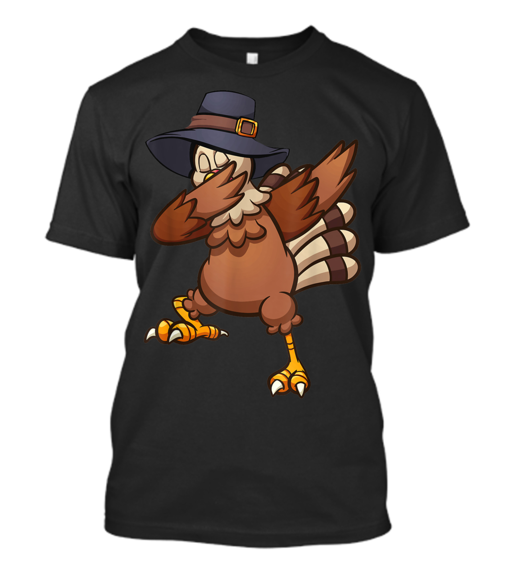 Thanksgiving Turkey Dabbing Pilgrim Day T-Shirt