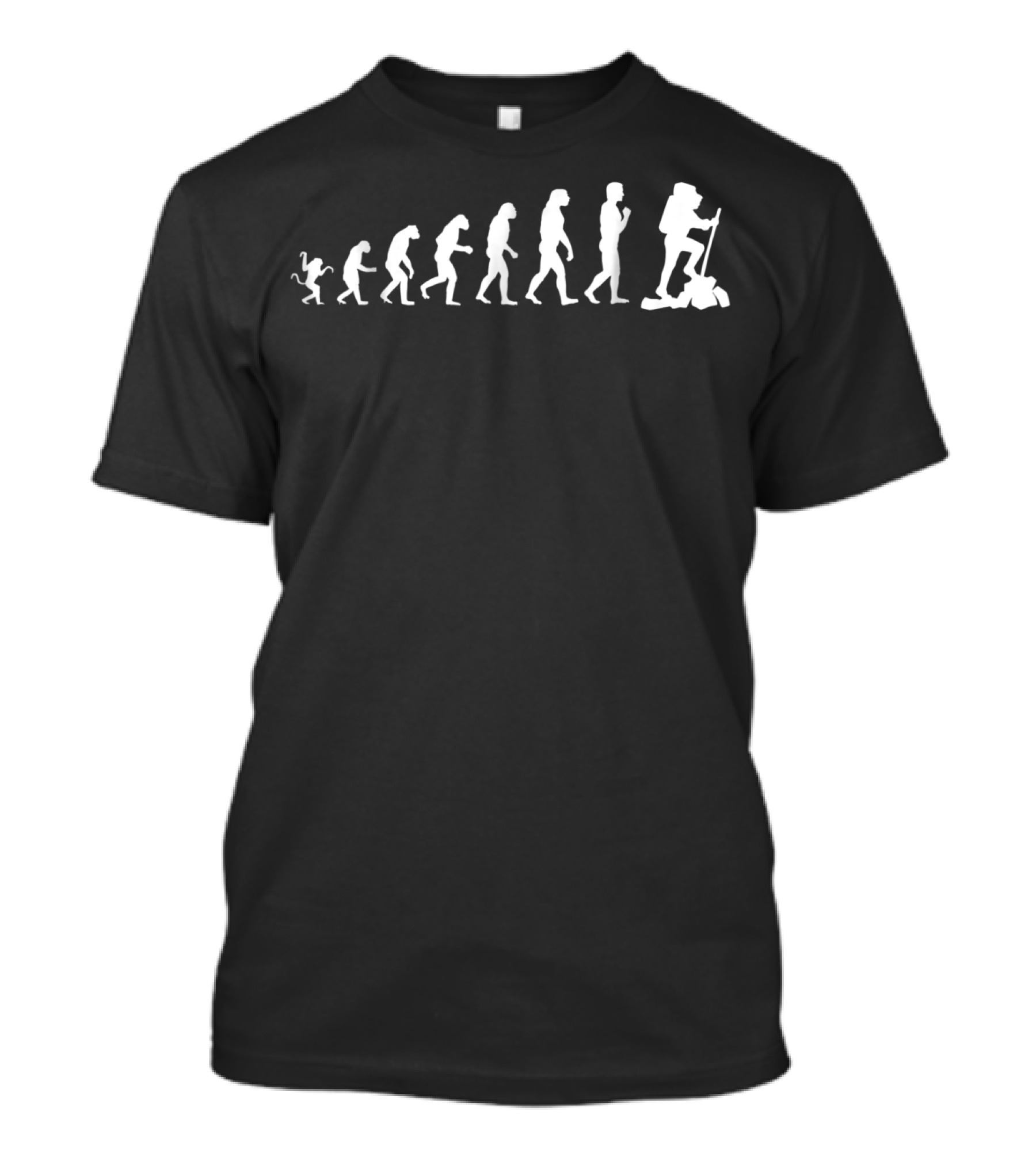 Funny Hiking Evolution Silhouette Journey T-Shirt