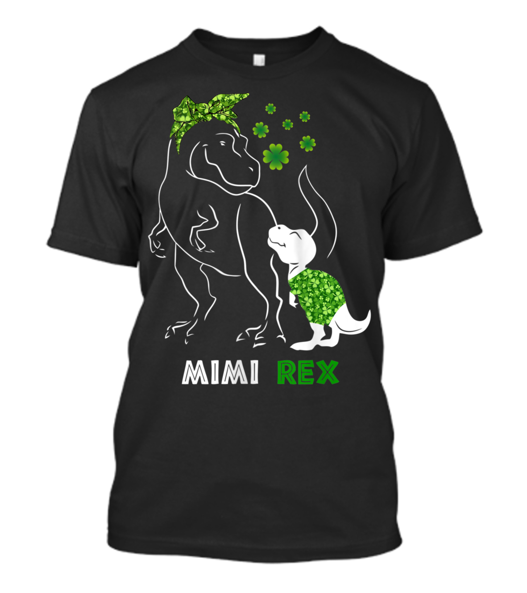 Mimisaurus Rex Shamrock Dinosaur MIMI REX T-Shirt