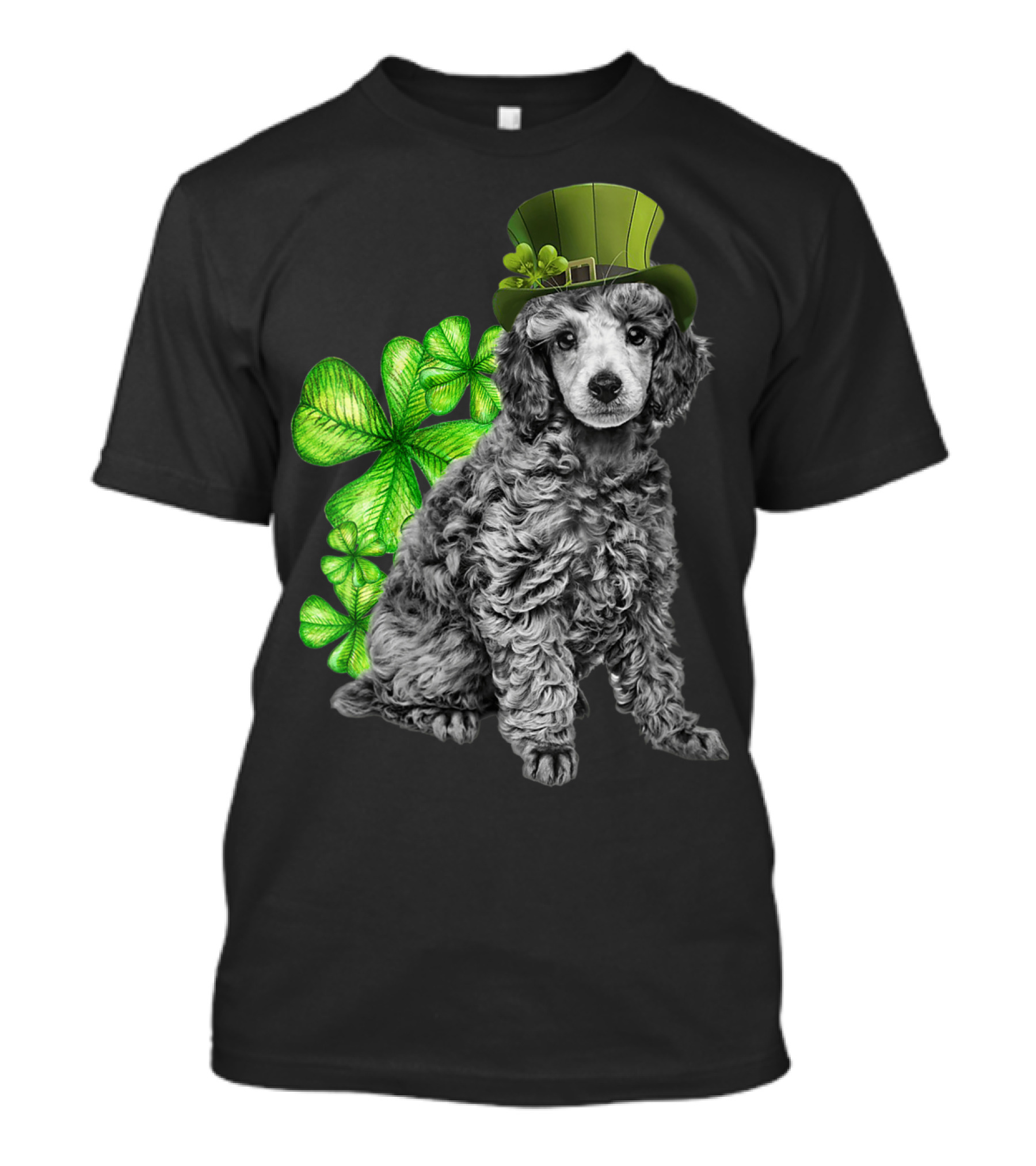 Irish Shamrock Poodle St. Patrick's Day Dog T-Shirt