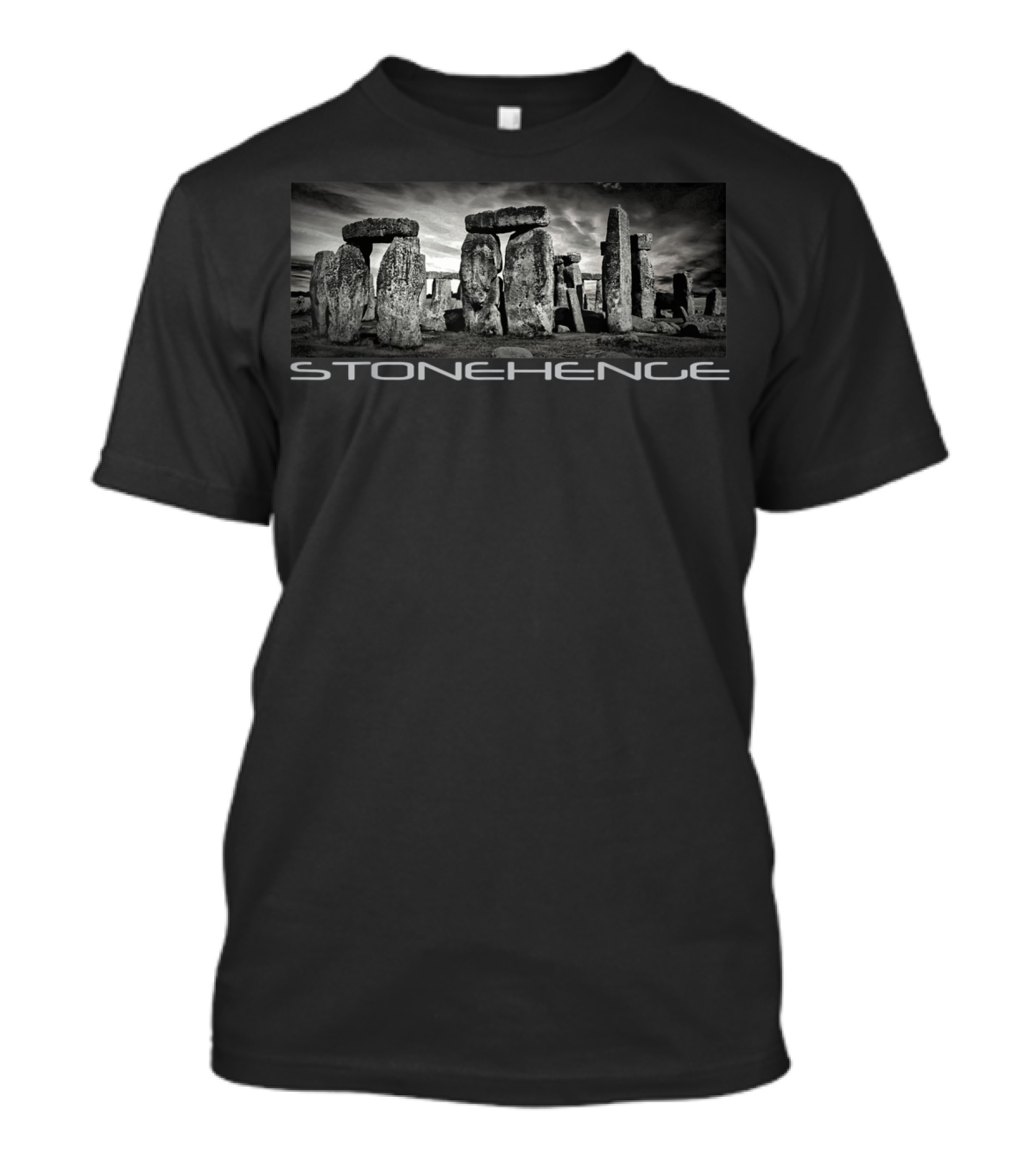Stonehenge Dark Monochrome Ancient Monument T-Shirt