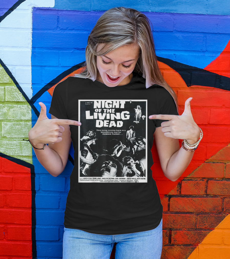 Night Of The Living Dead Classic Horror Human Flesh Bloodthirsty Lust T-Shirt