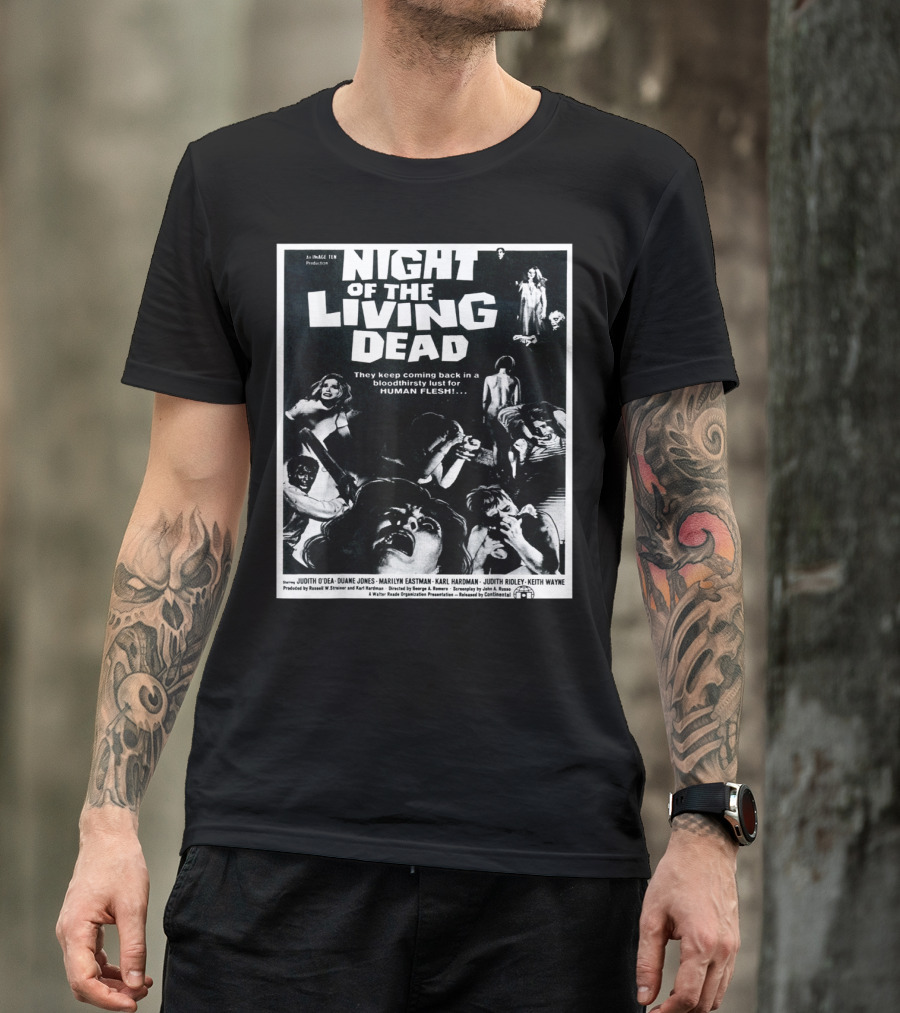 Night Of The Living Dead Classic Horror Human Flesh Bloodthirsty Lust T-Shirt