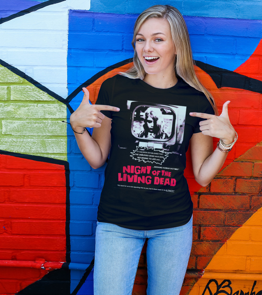 Night Of The Living Dead Classic Horror Film TV Announcement T-Shirt