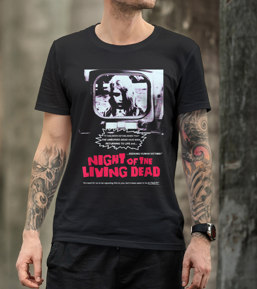 Night Of The Living Dead Classic Horror Film TV Announcement T-Shirt