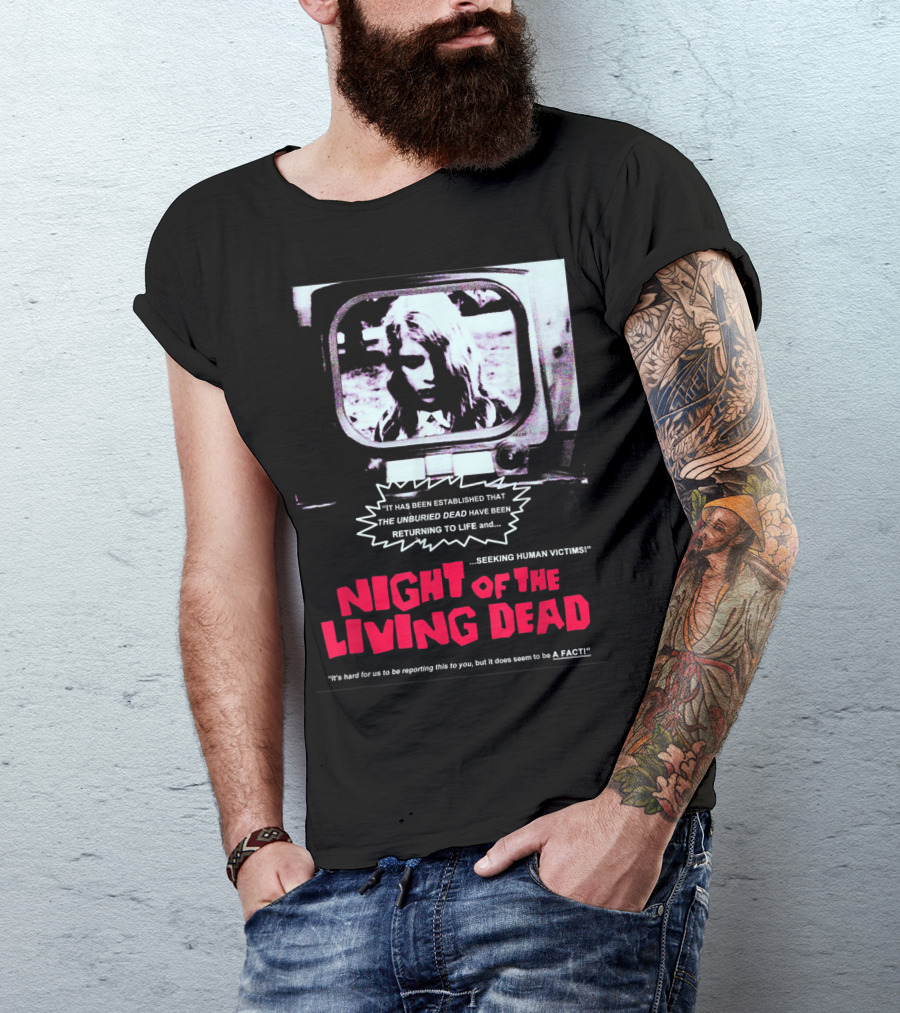 Night Of The Living Dead Classic Horror Film TV Announcement T-Shirt
