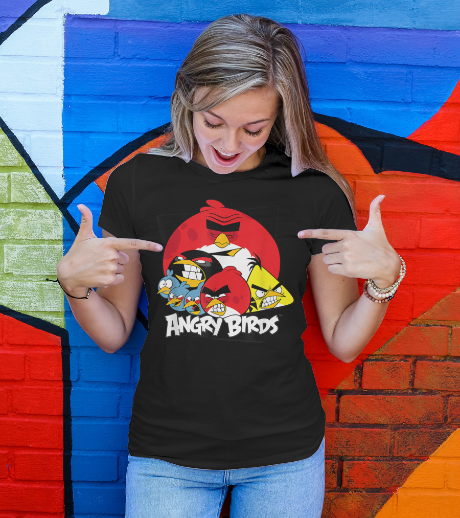 Angry Birds Group Of Angry Characters T-Shirt