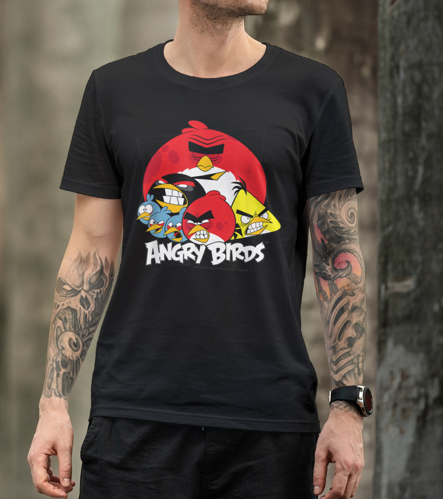 Angry Birds Group Of Angry Characters T-Shirt