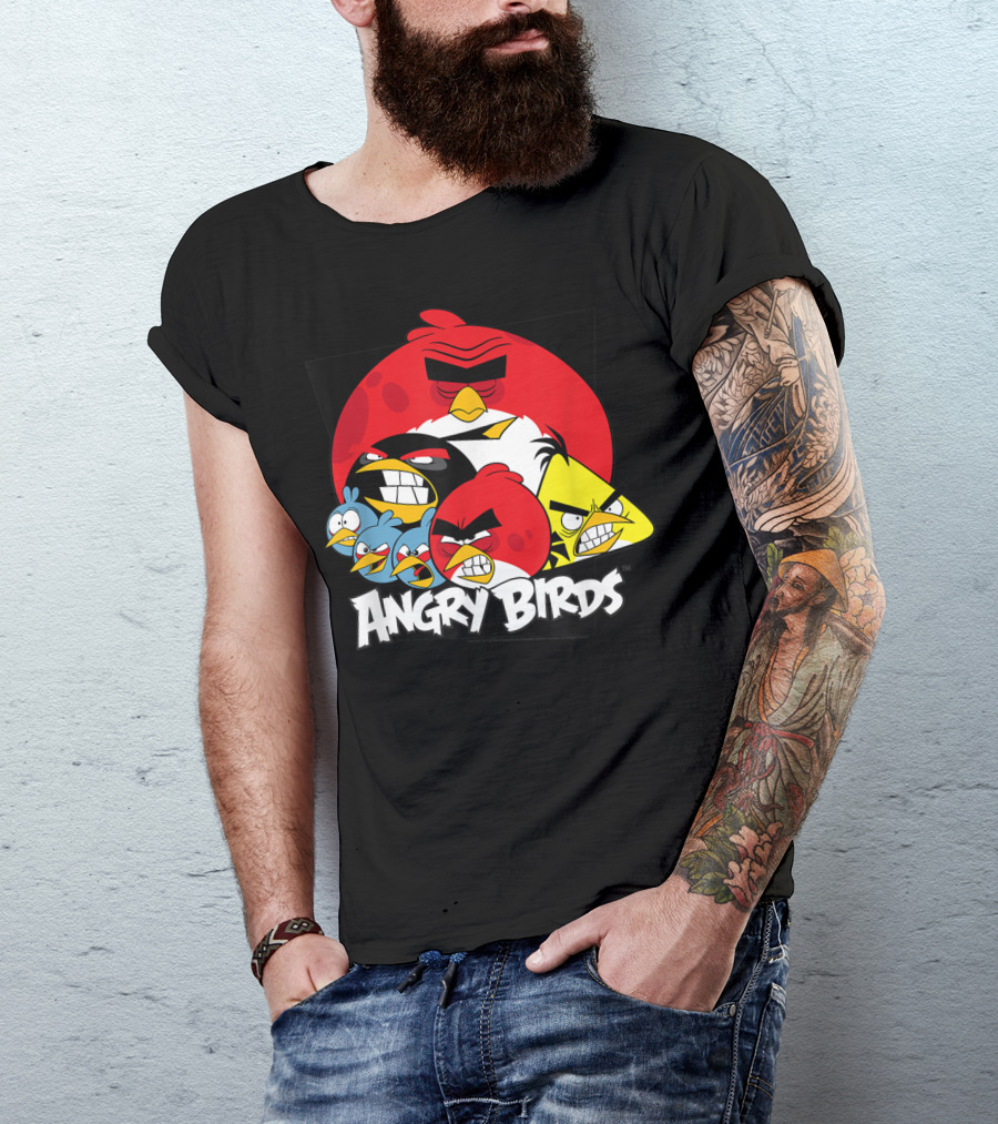 Angry Birds Group Of Angry Characters T-Shirt