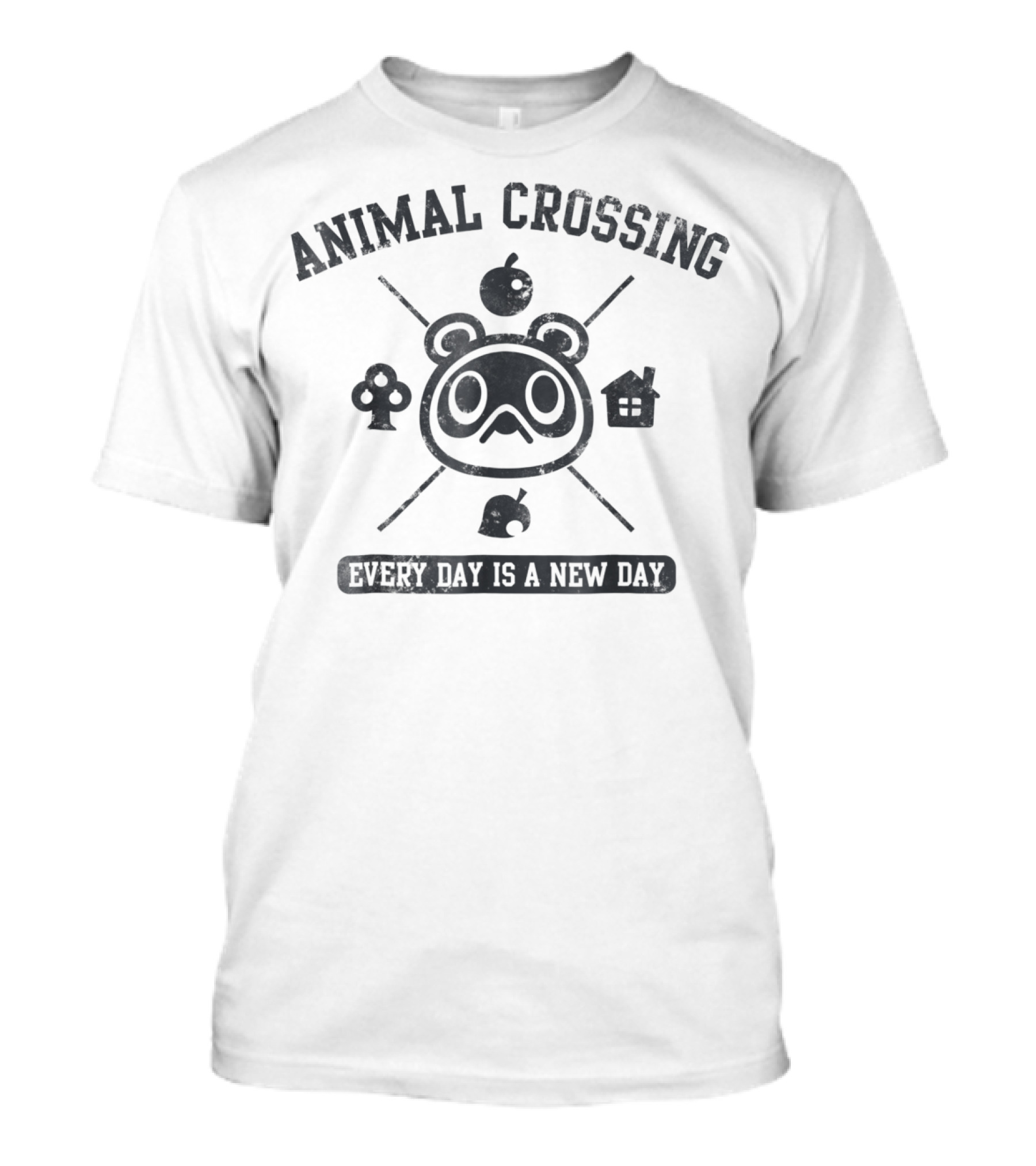 Animal Crossing Everyday Is A New Day Panda Fruit House Tree T-Shirt