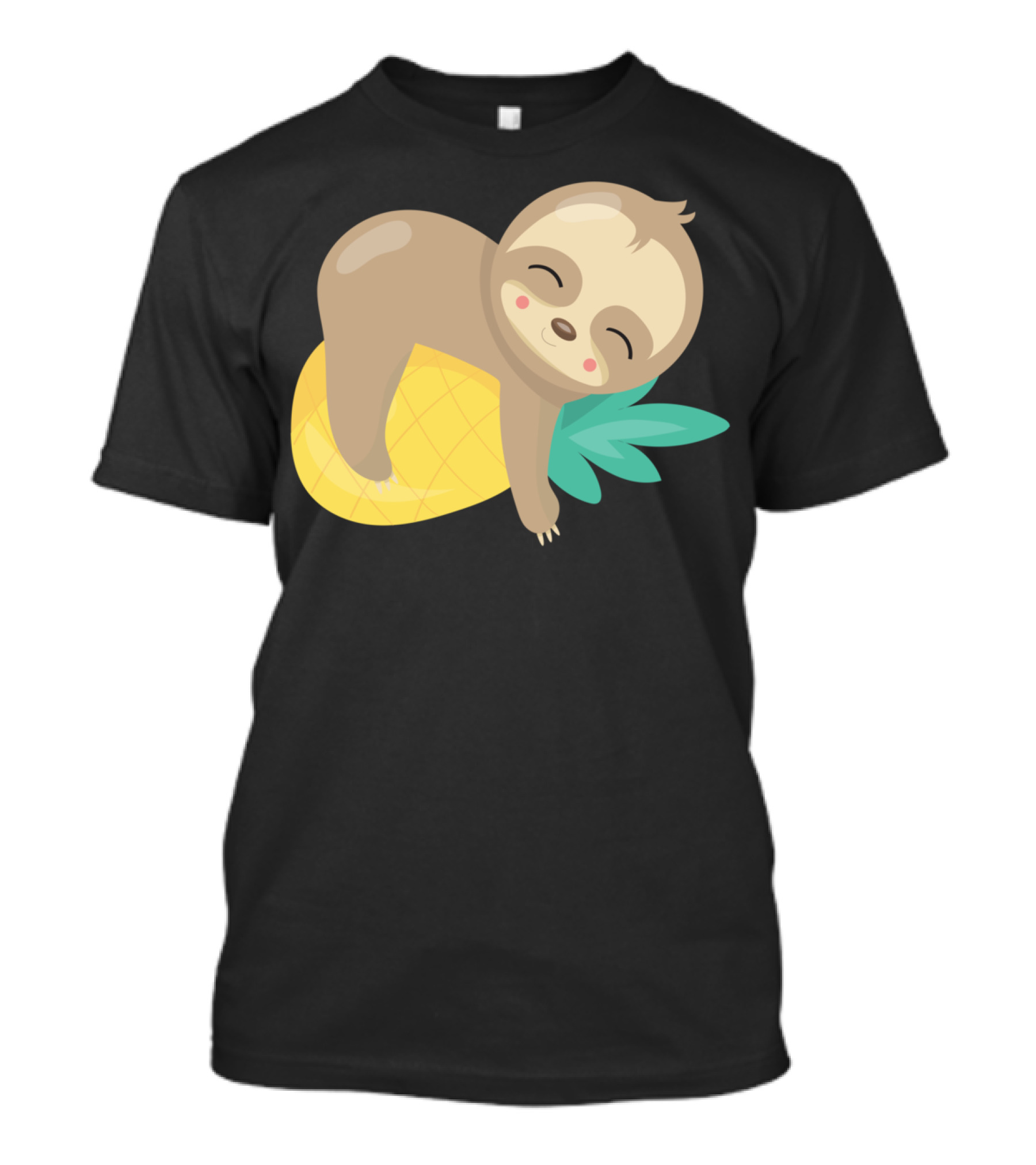 Baby Sloth Relaxing On Pineapple T-Shirt