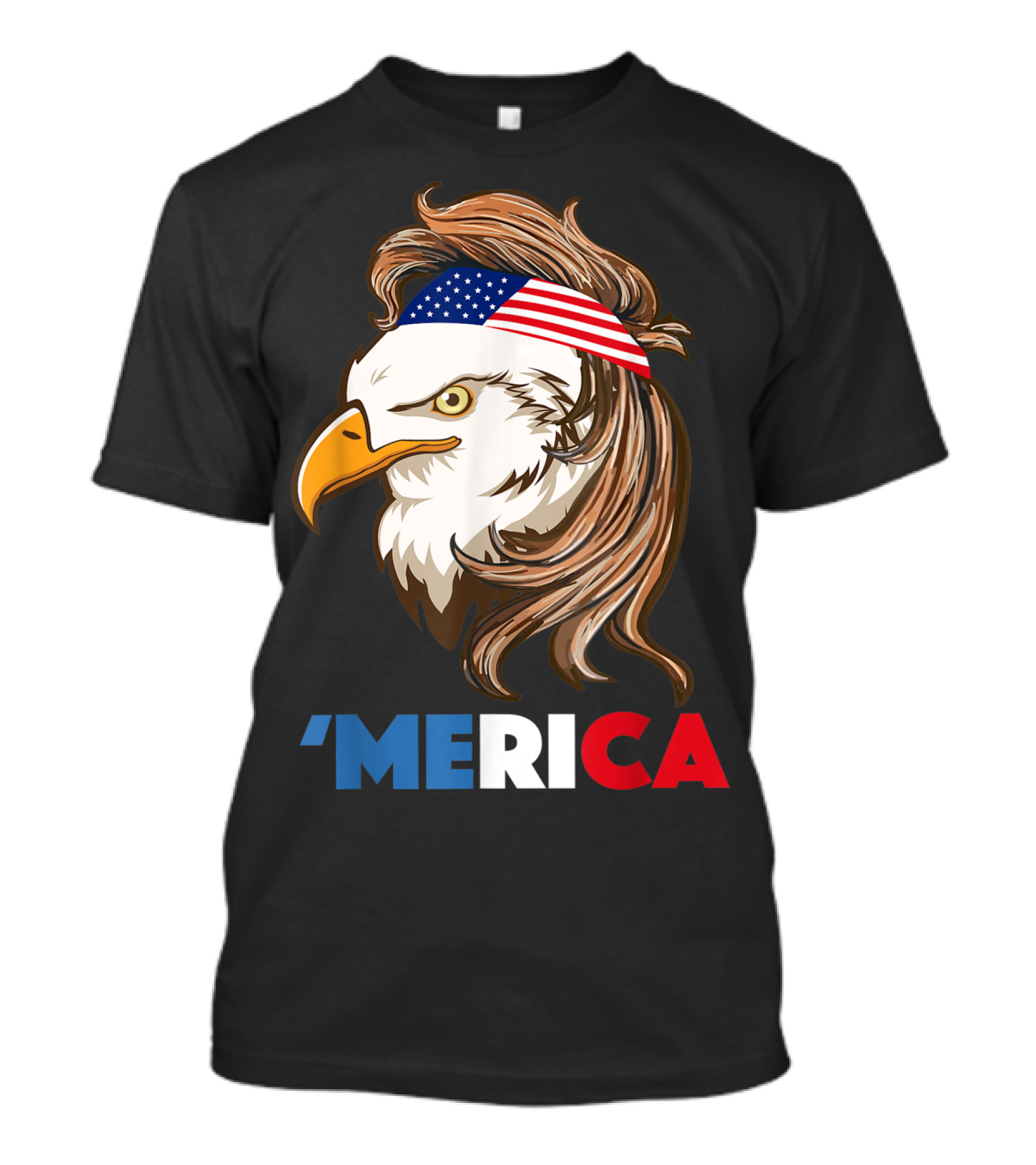 'Murica Bald Eagle Mullet American Flag 4th Of July T-Shirt