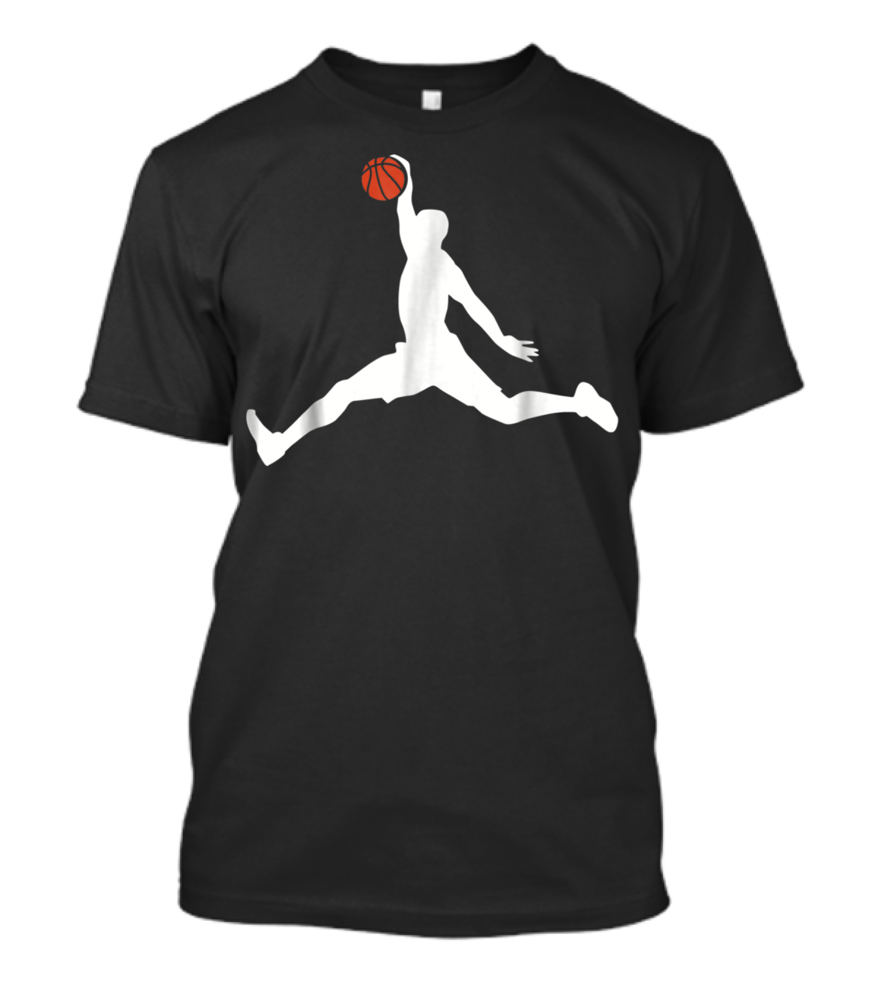 Jumping Basketball Player Silhouette With Ball T-Shirt