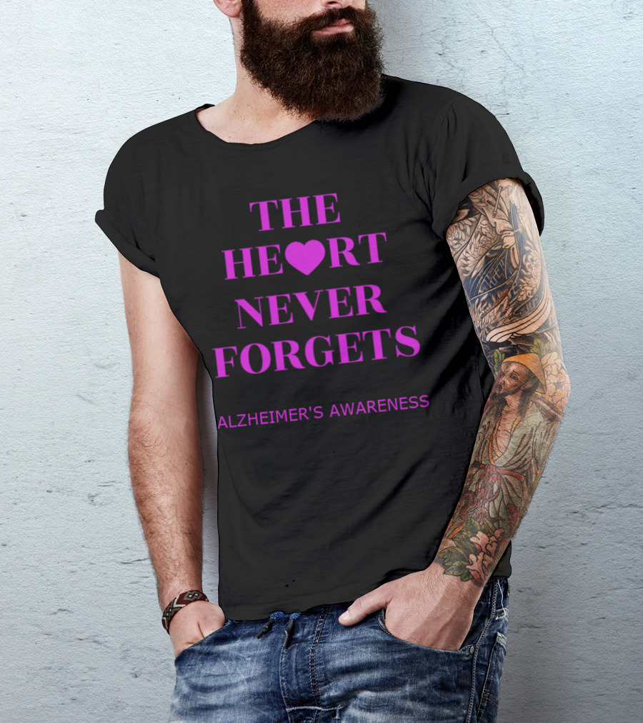 The Heart Never Forgets Alzheimer's Awareness T-Shirt