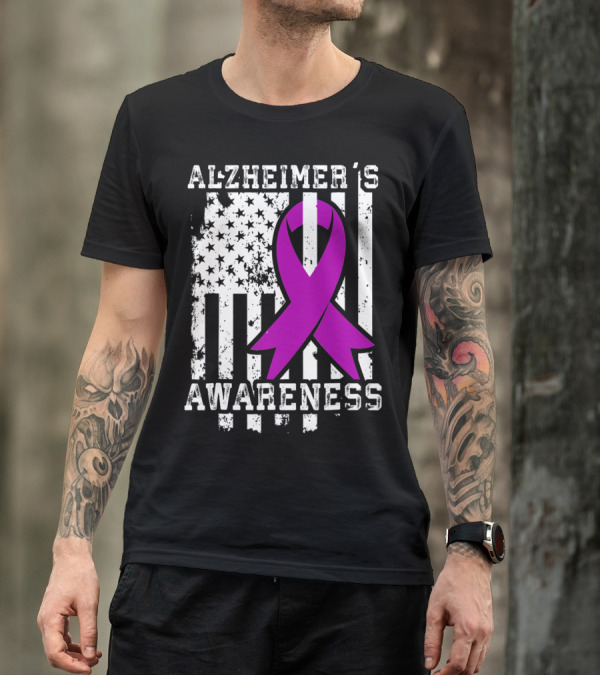 ALZHEIMER'S AWARENESS FLAG PURPLE T-Shirt