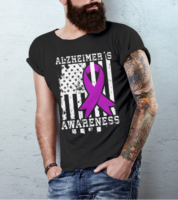 ALZHEIMER'S AWARENESS FLAG PURPLE T-Shirt