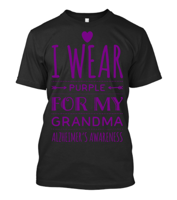 I Wear Purple For My Grandma Alzheimer's Awareness T-Shirt