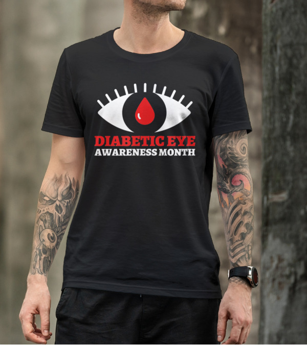 Diabetic Eye Awareness Month Red Teardrop Eye T-Shirt