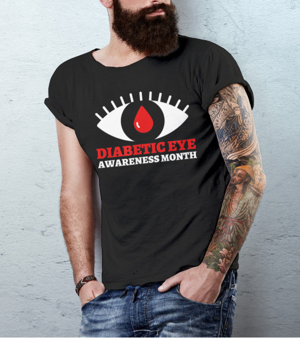 Diabetic Eye Awareness Month Red Teardrop Eye T-Shirt