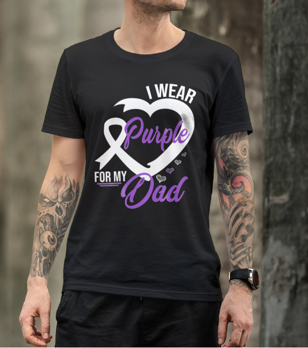 I Wear Purple For My Dad Alzheimer's Awareness T-Shirt
