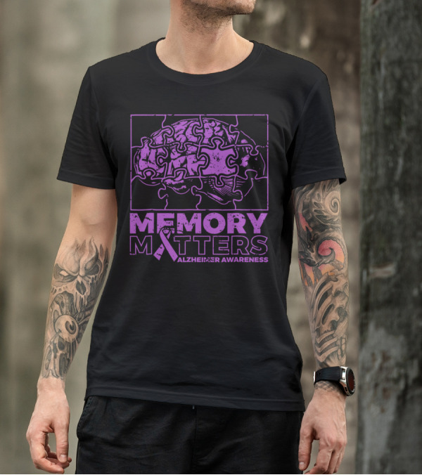 Memory Matters Alzheimer's Awareness Puzzle Brain T-Shirt