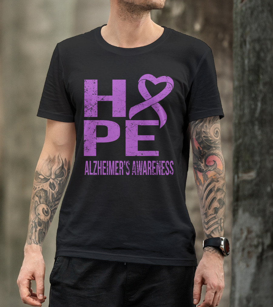 Hope Alzheimer's Awareness Never Ever Give Up T-Shirt