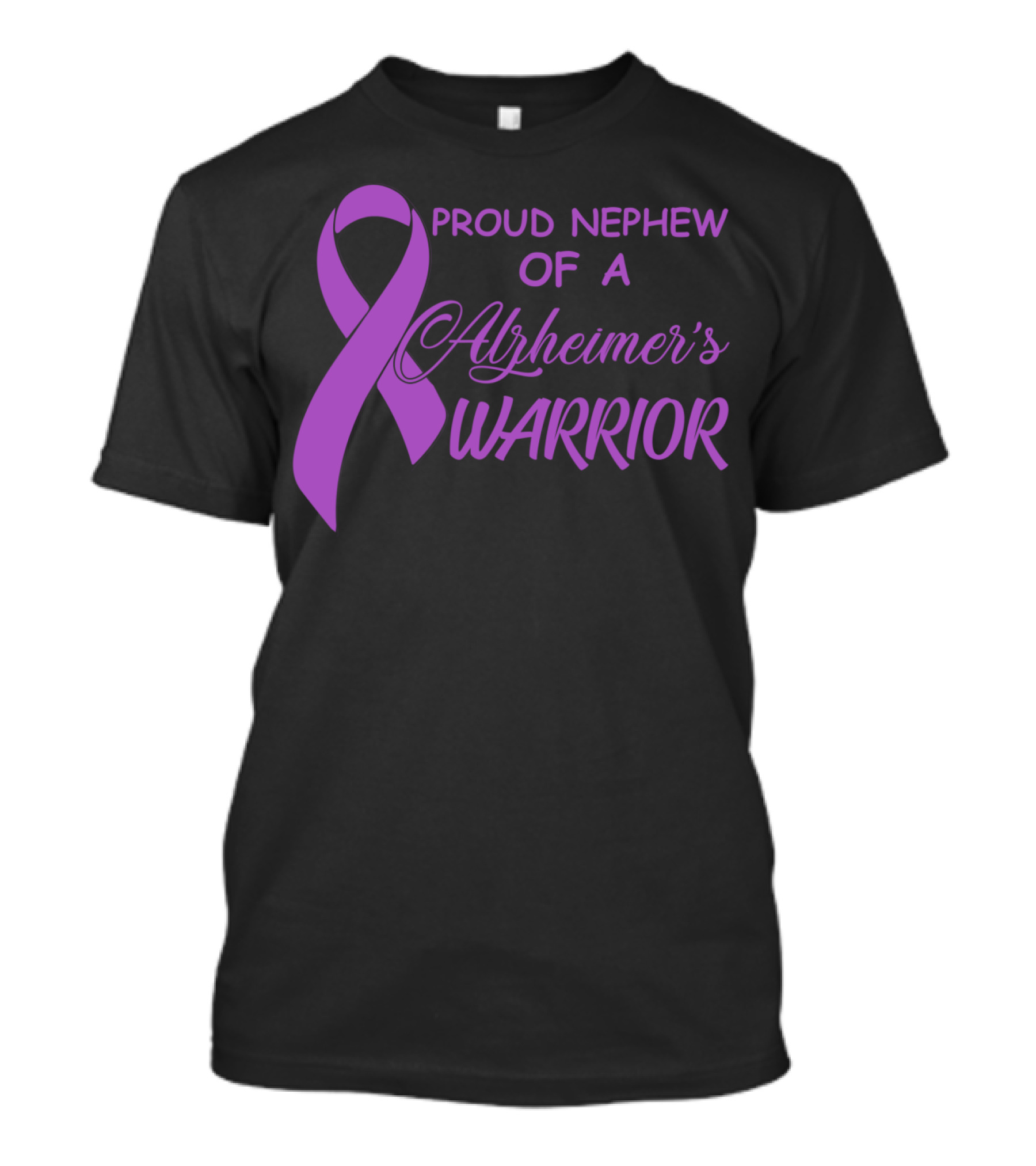 Proud Nephew Of A Alzheimer's Warrior Purple T-Shirt