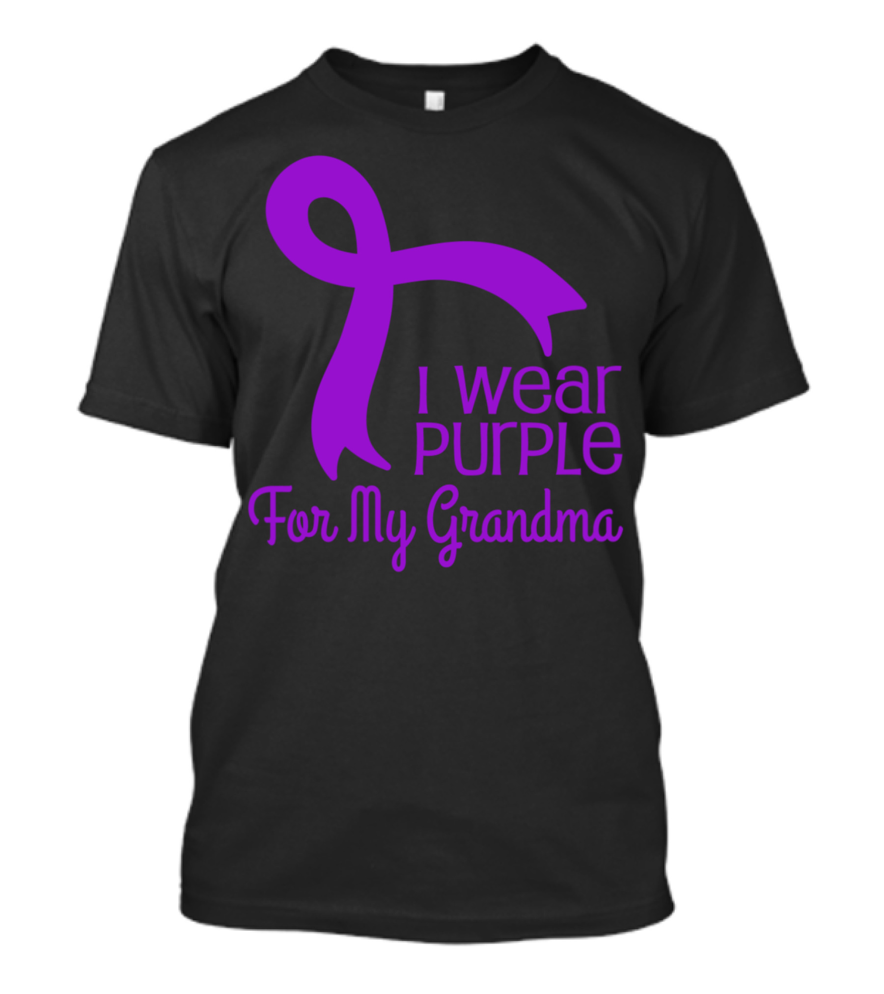 I Wear Purple Ribbon For My Grandma Alzheimer's Awareness T-Shirt