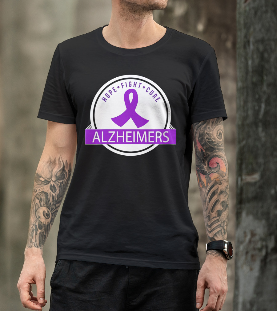 HOPE FIGHT CURE Alzheimers Awareness T-Shirt