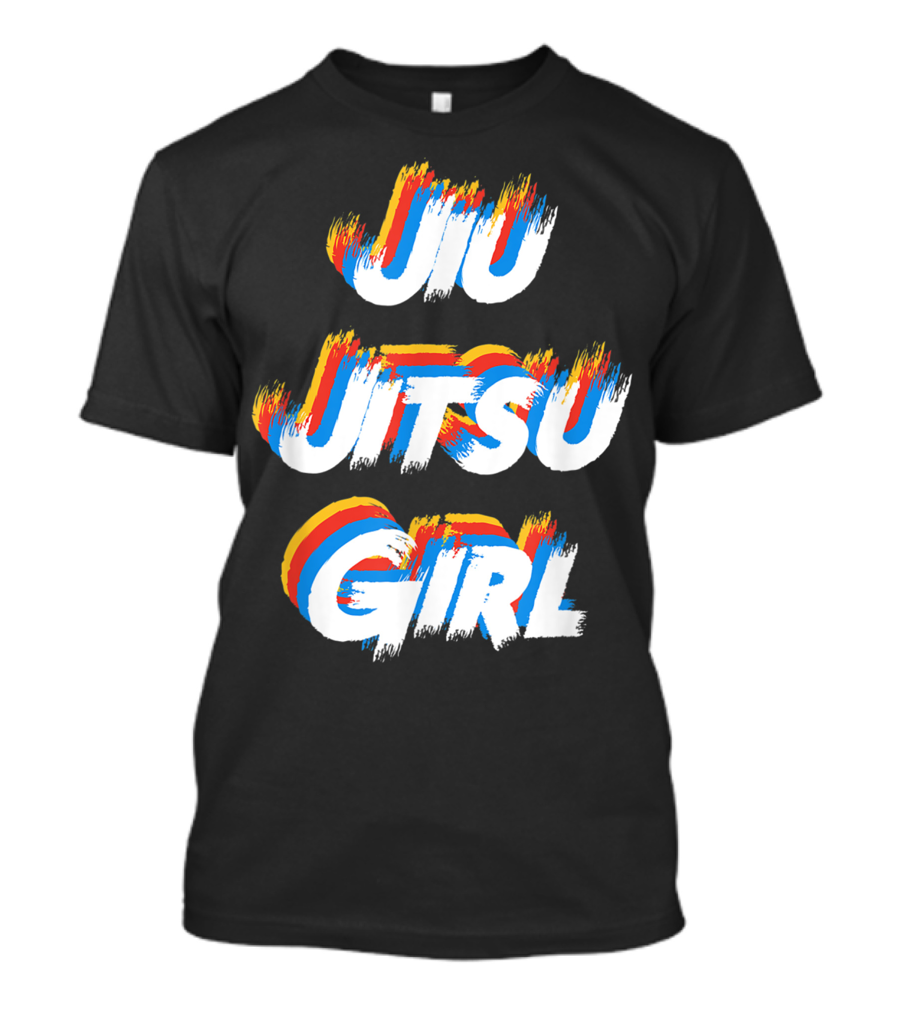 Jiu Jitsu Girl Perfect Girl For Jiu Jitsu Multicolored Brush Stroke T-Shirt