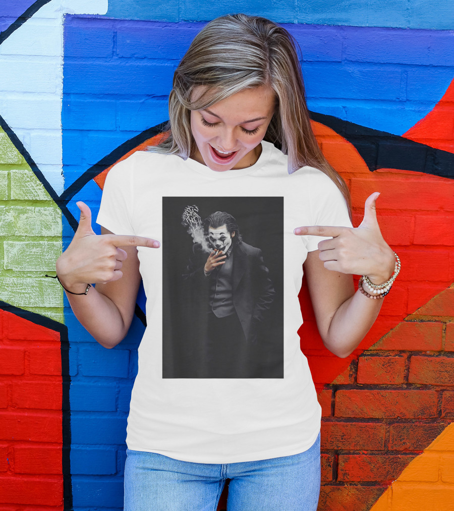 Joker Hahahahaha Halloween Cute Smoking Clown T-Shirt