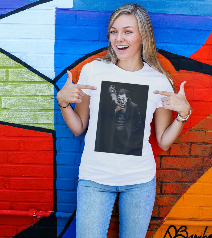 Joker Hahahahaha Halloween Cute Smoking Clown T-Shirt