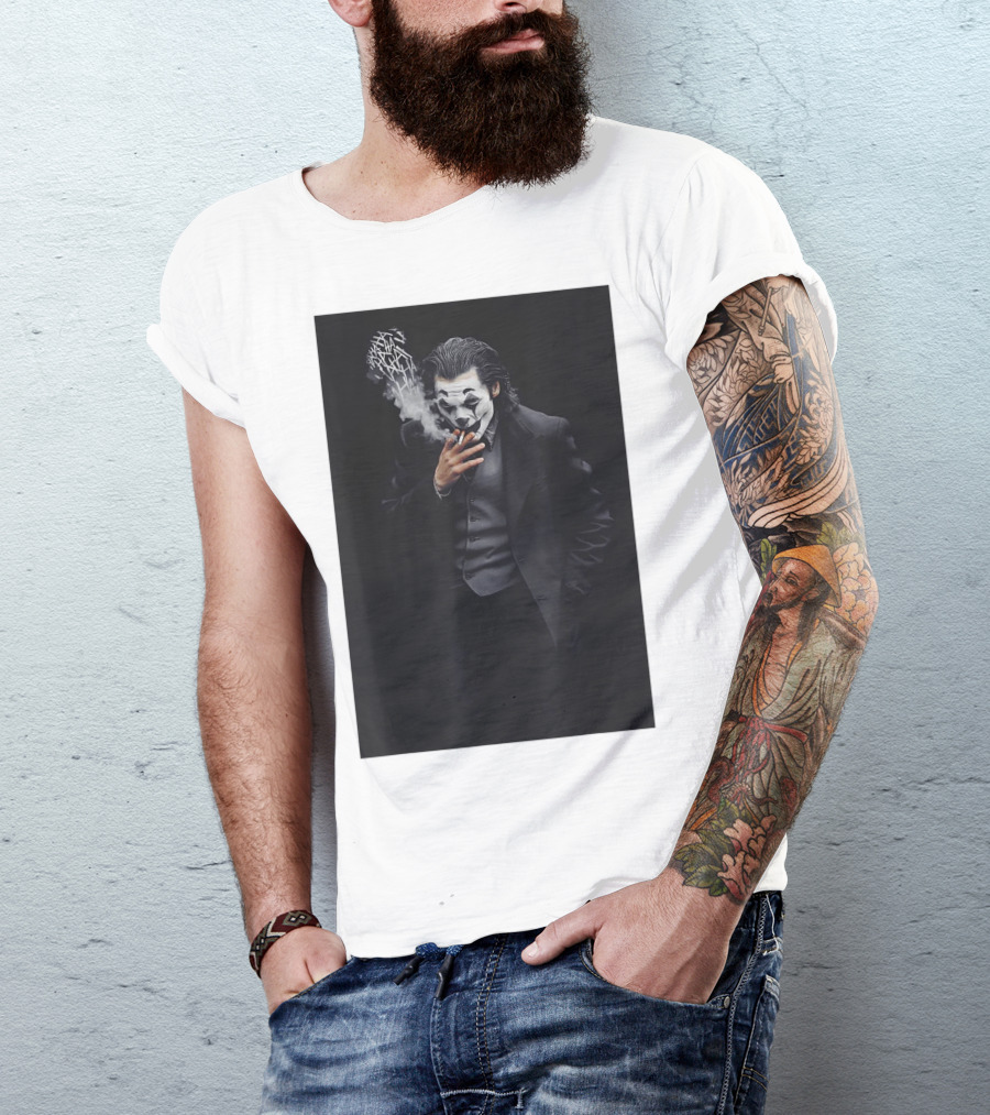 Joker Hahahahaha Halloween Cute Smoking Clown T-Shirt