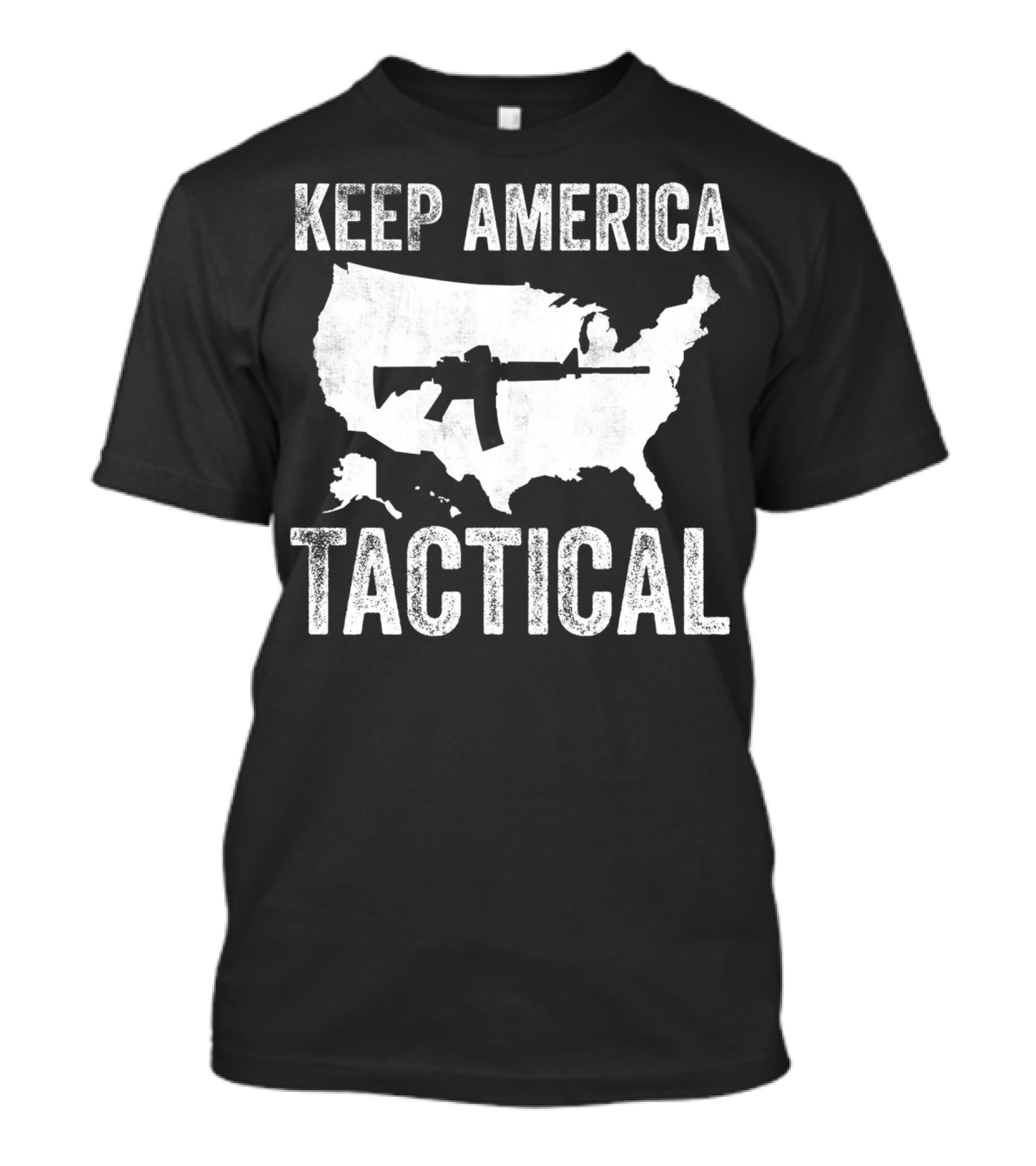 Keep America Tactical United States Map Rifle T-Shirt