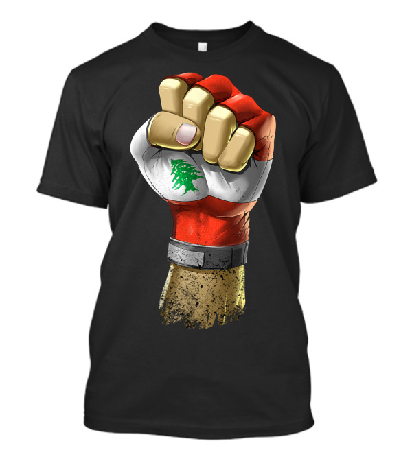 Lebanon Flag Lebanese Power Fist Iconic T-Shirt