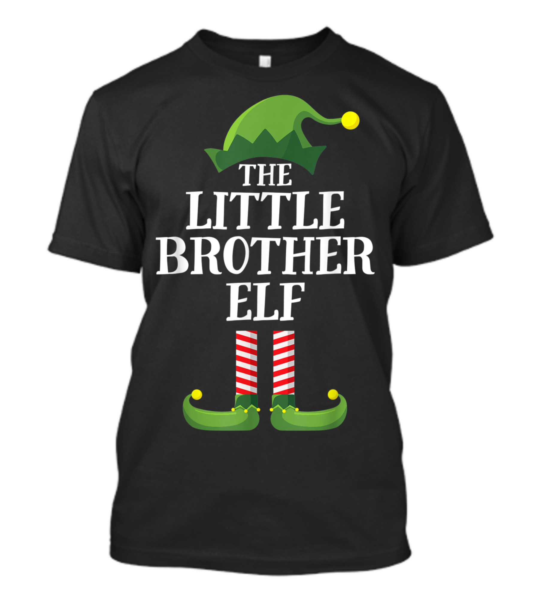 The Little Brother Elf Matching Family Group Holiday Costume T-Shirt