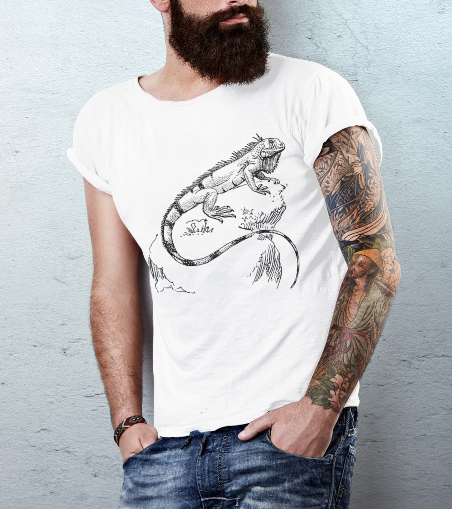 Lizard Iguana Sketch T-Shirt
