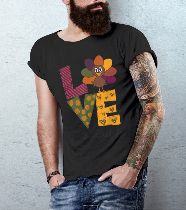 Love Turkey #LollieLife Thanksgiving Grandma T-Shirt