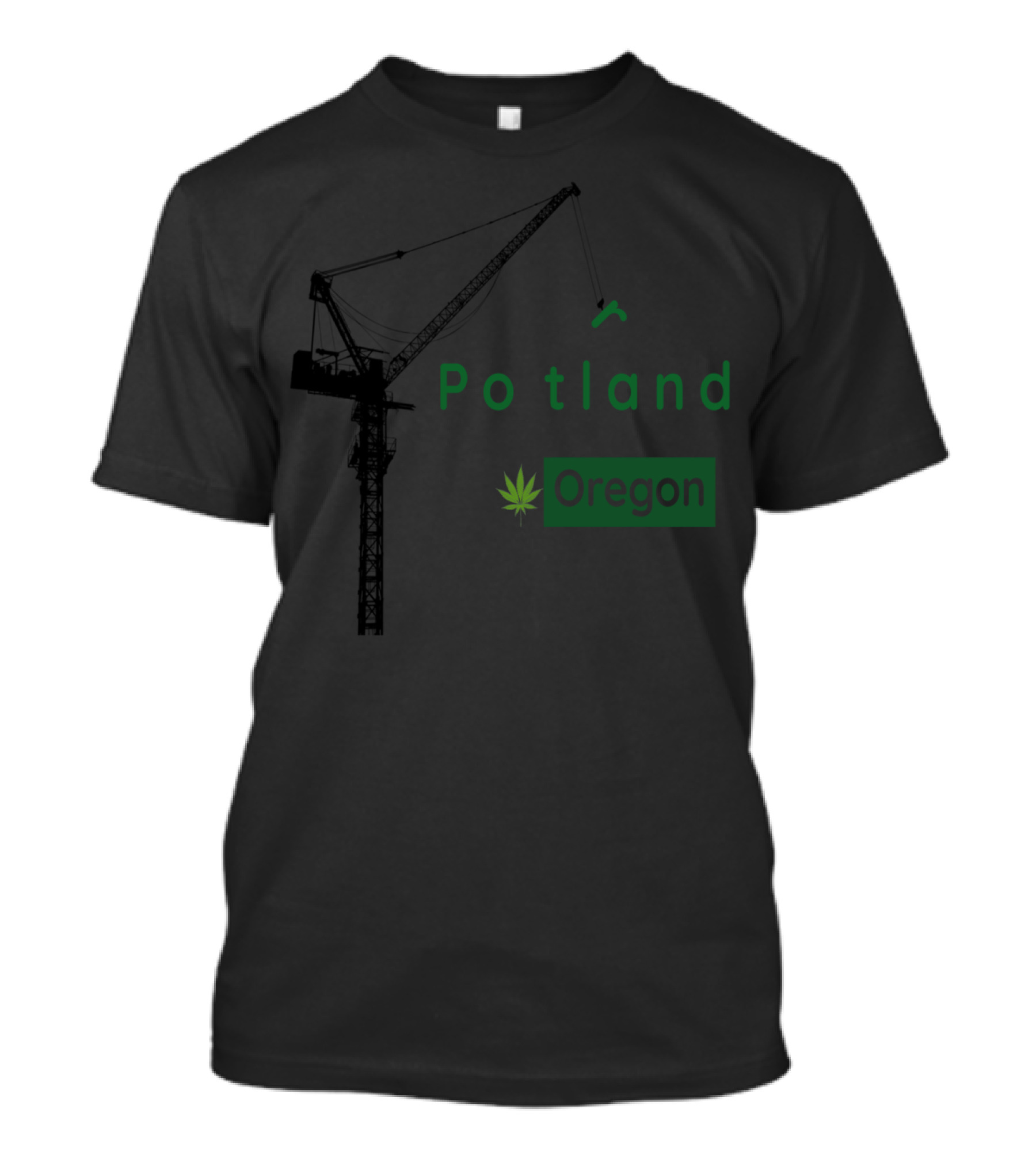 Marijuana Potland Crane Cool Cannabis Oregon T-Shirt