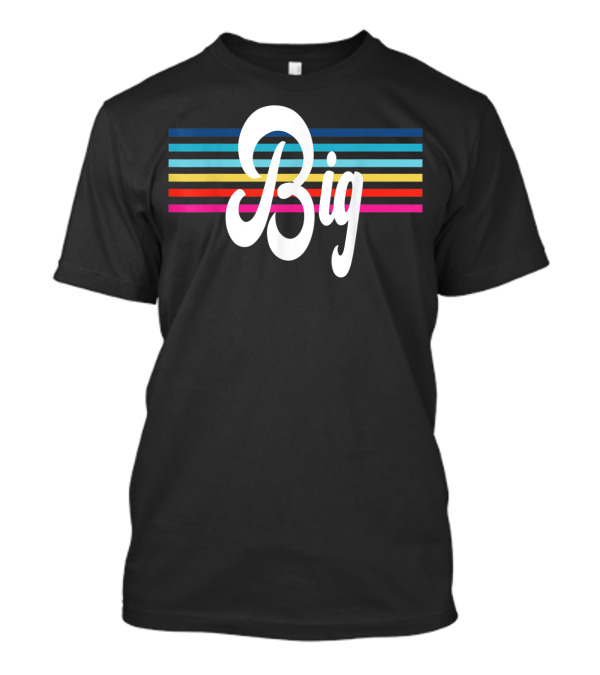 Big Sorority Reveal Retro Rainbow Stripes T-Shirt