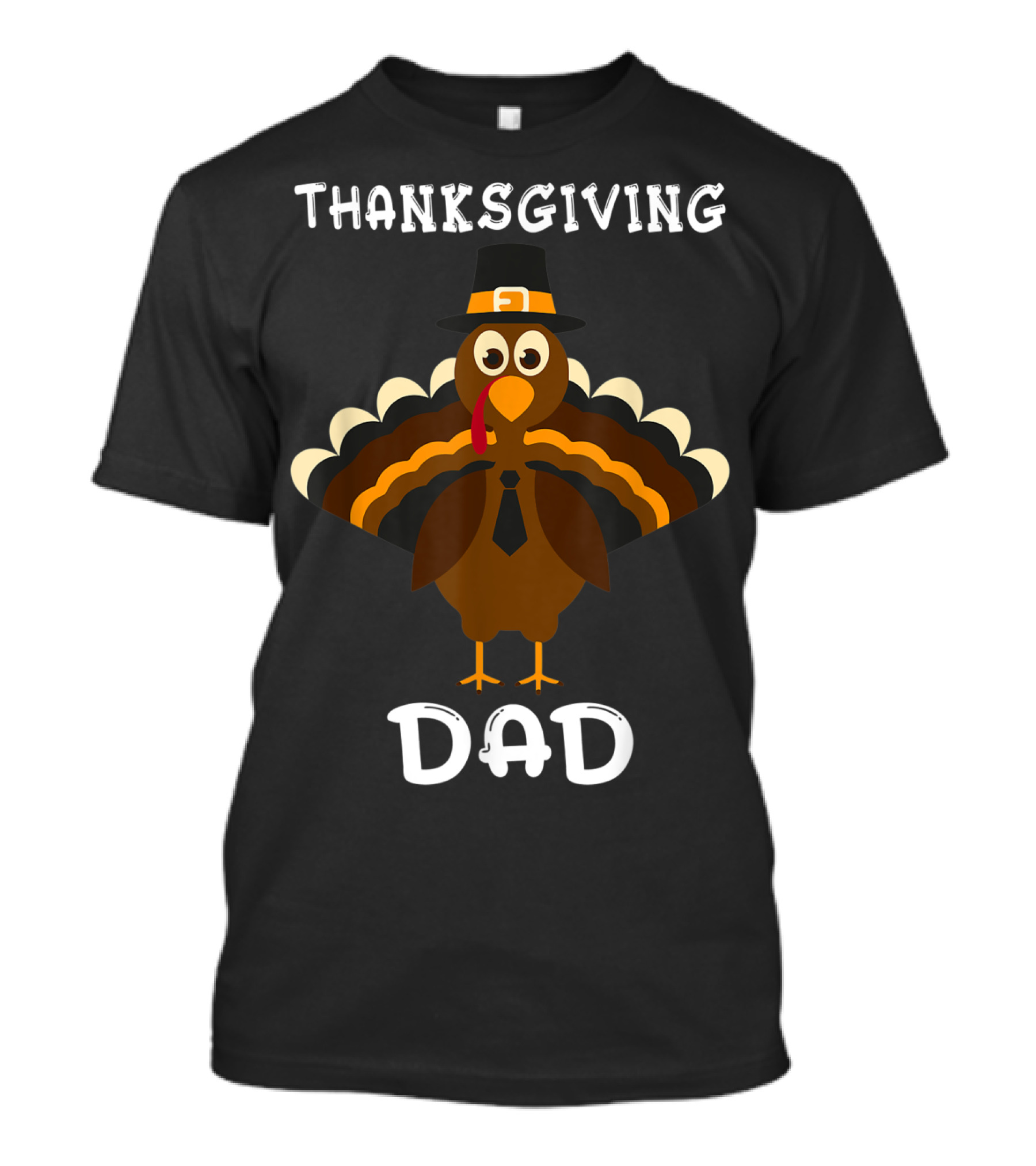 Thanksgiving Dad Turkey Hat Cute Funny Family T-Shirt
