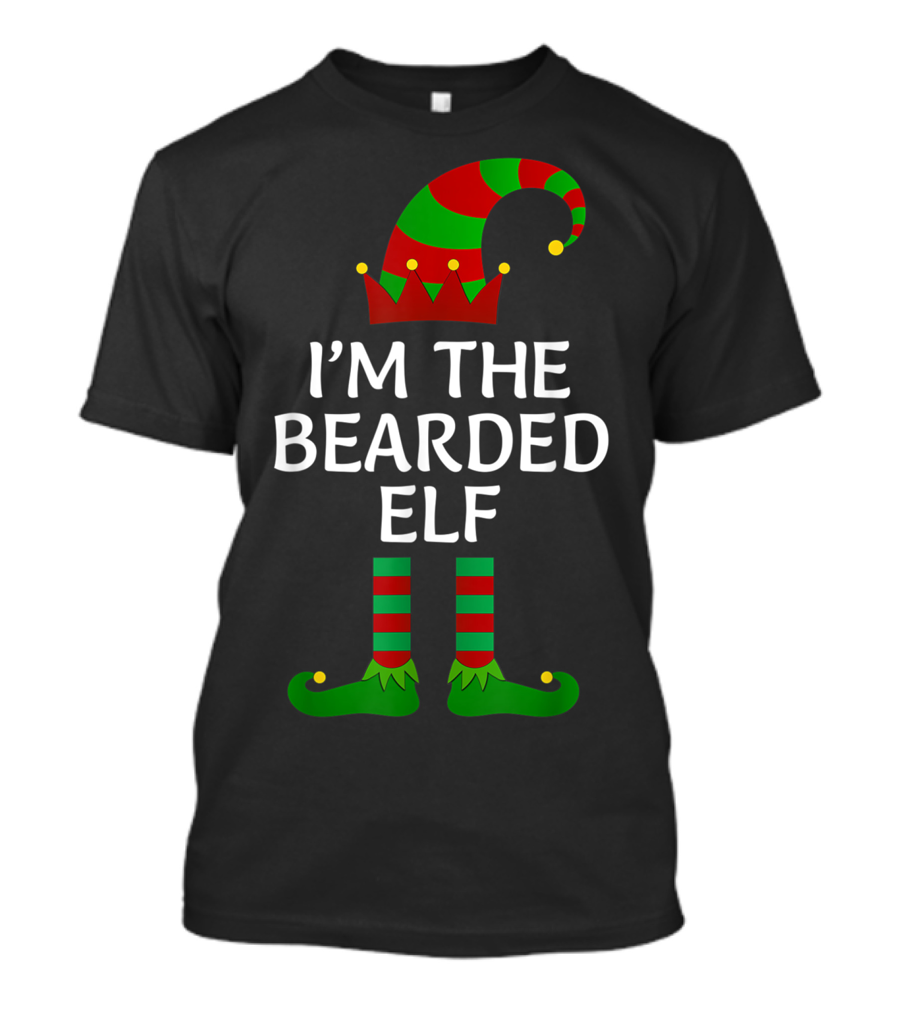 I'm The Bearded Elf Mens Matching Group Family Holiday T-Shirt