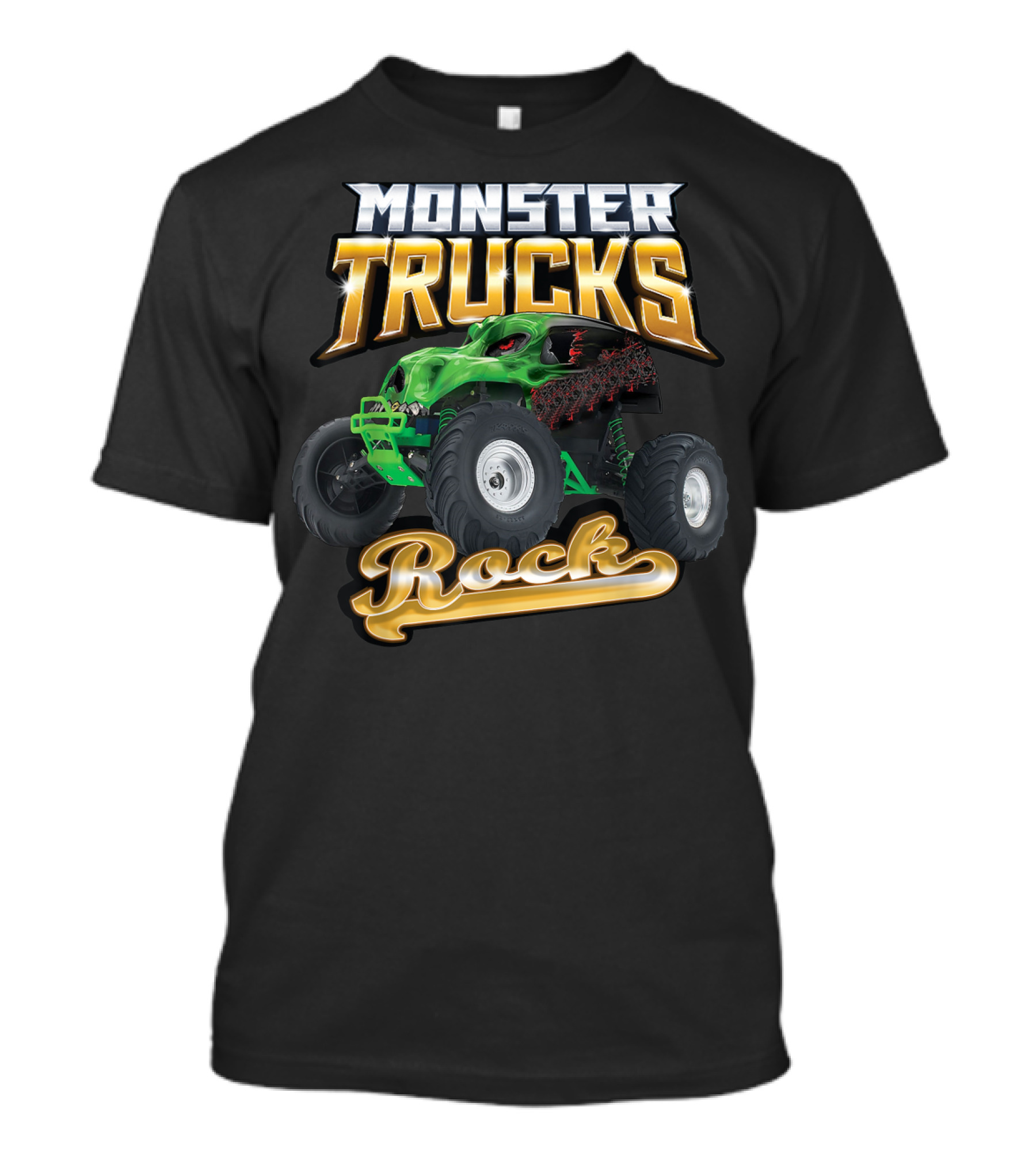 Monster Trucks Rock Birthday Monster Truck T-Shirt