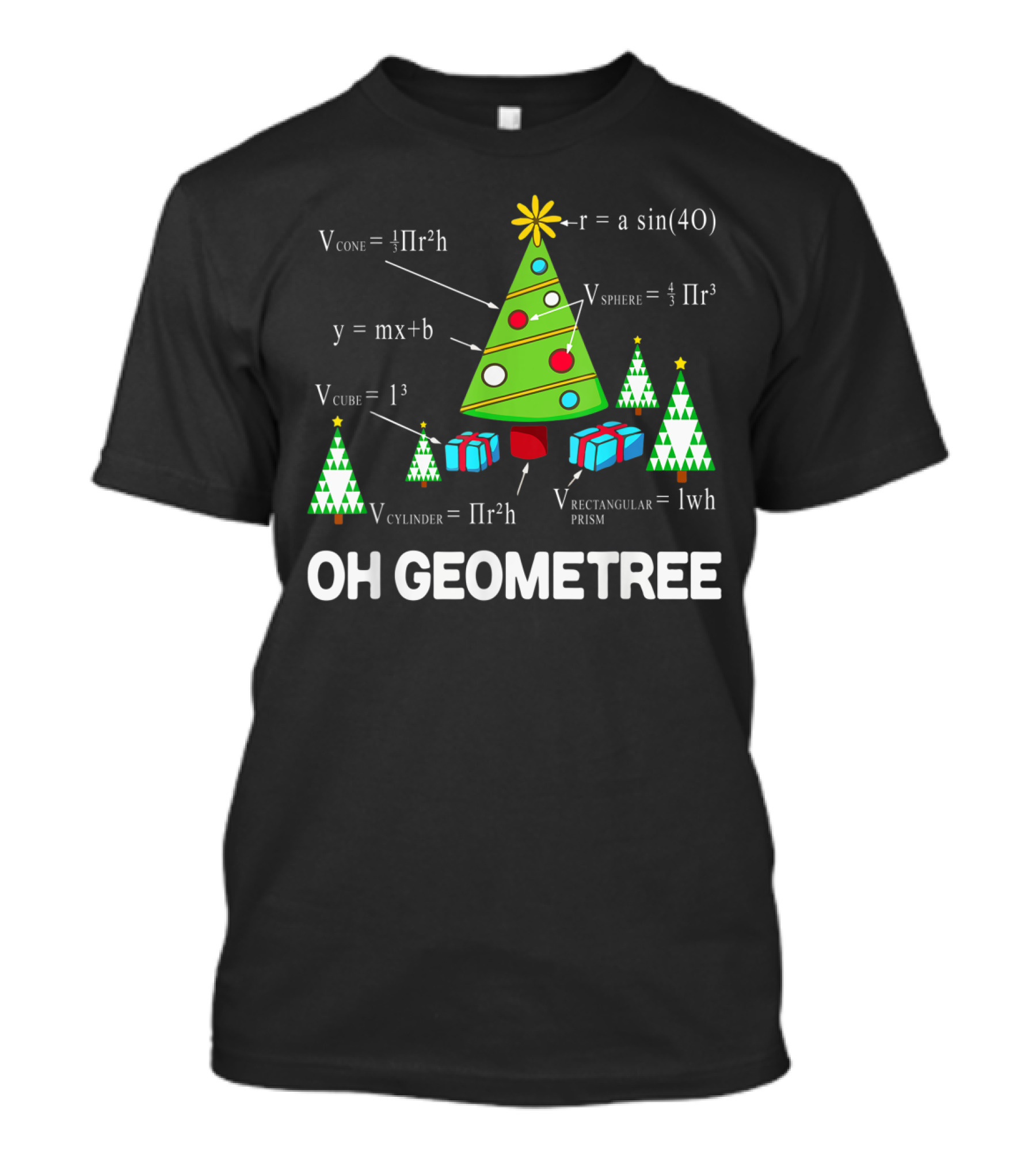 Oh Geometree Math Formula Christmas Tree T-Shirt